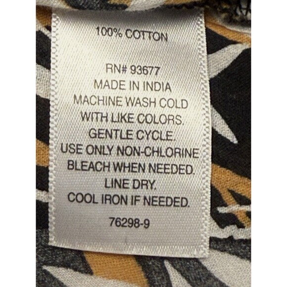 LIZ CLAIBORNE Women's Lightweight printed sleeveless button Top Size L Preowned - Picture 7 of 7